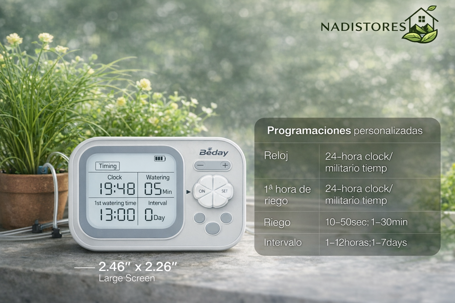 Sistema de Riego Automático para plantas de Interior, balcones, terrazas y oficinas